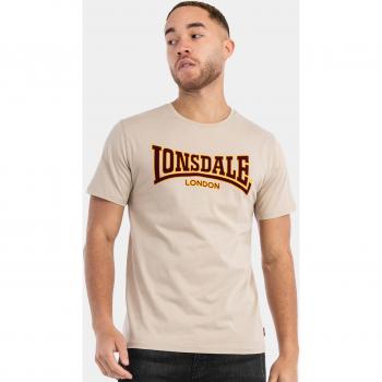 Camiseta Clásica Lonsdale de Manga Corta Beige para Hombre