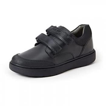 Geox Riddock Smo.Lea Baby Sneakers - Black Leather Trainers for Boys