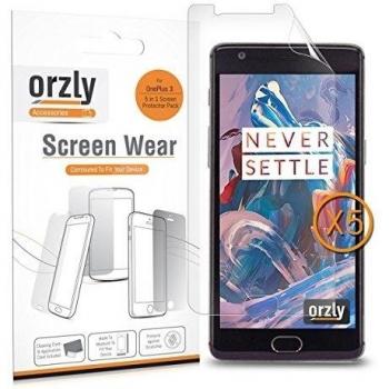 Orzly® - Multi-Pack de 5 Protectores de Pantalla para OnePlus 3 SmartPhone
