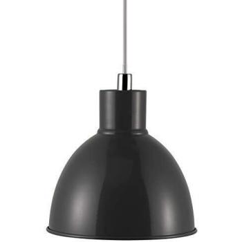 Lámpara colgante Nordlux Pop, pantalla metálica antracita E27, Ø21.5 cm, sin bombilla