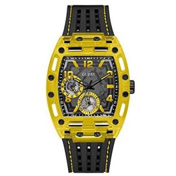 Guess Black Yellow Quartz Watch Unisex - Size: ONE SIZE, Color: Black