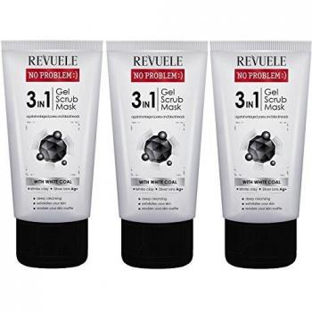 3 x 150ml Revuele No Problem 3in1 Gel Scrub Mask Exfoliating Deep Cleansing