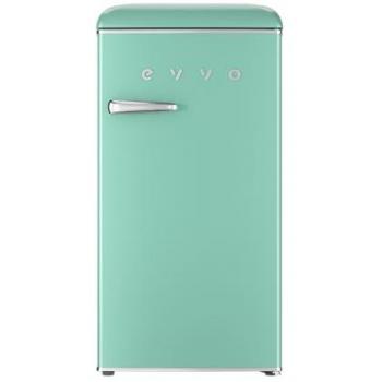 Frigorífico Mini Retro Verde Pastel 84L + 11L Congelador, Bajo Consumo, Silencioso, Control de Temperatura, Luz LED