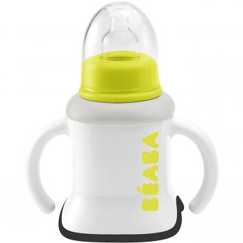 Béaba 913384 - Taza de aprendizaje evolutiva, 3 en 1, blanco y neón