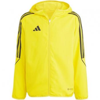 Cortavientos y softshells de fútbol Adidas Tiro 23 League Infanti, chaqueta Tiro23 L Windbreaker, modelo IA1622, unisex para niños, color equipo amarillo, talla 152