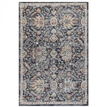 Alfombra Vintage Oriental Desgastada Azul y Beige 160 x 230 cm