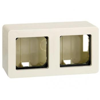 Caja de Superficie Simon 27 para 2 Elementos Marfil