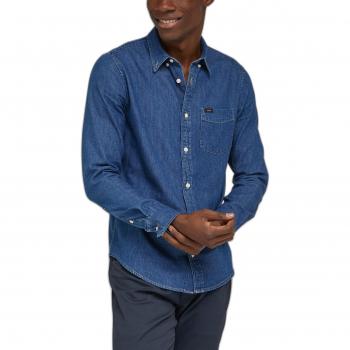 Lee Men's Classic Button Down Shirt in Mid Stone