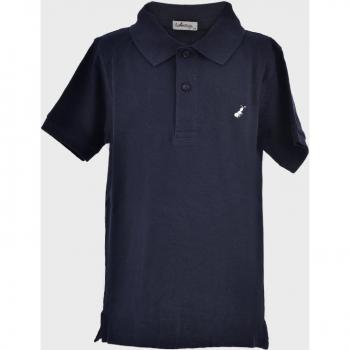 Polo de niño azul marino de algodón manga corta - La Ormiga 1021100601