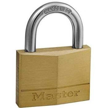 Master Lock 150EURD Candado de Ancho con Cuerpo de Latón Macizo, Dorado, 6.8 x 5 x 1.4 cm