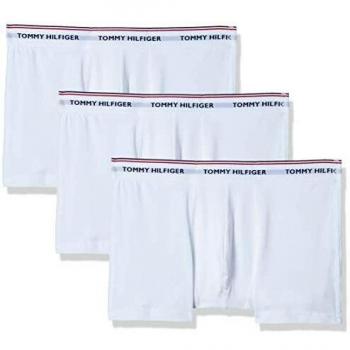 Tommy Hilfiger Premium Essentials White Cotton Trunks 3-Pack for Men - Size S