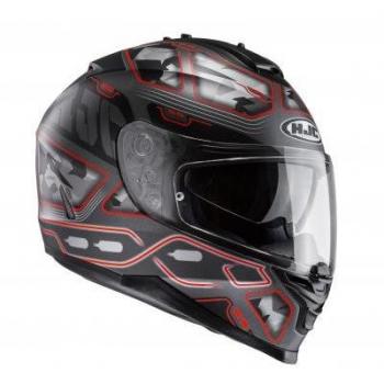 HJC 123171 X XL Casco Moto, Gris/Rojo, XXL