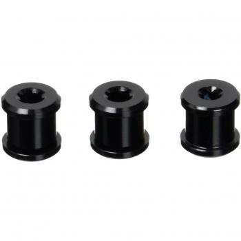 e*thirteen Kettenblattschrauben T25 6mm Aluminiumschrauben/ T30 75mm Aluminium Gewindehülsen je 4 Stck. black