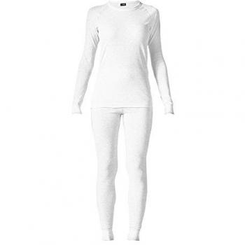 Maier Sports Lena Women's Quick-Dry Breathable Base Layer Set, Size XL, White