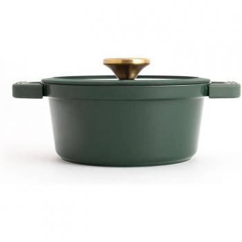 Cacerola Con Tapa Bidasoa Tiara Aluminio Fundido Verde 20 cm