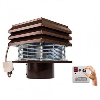Extractor de Humos Eléctrico Profesional para Chimeneas Redondas de 20 cm - Modelo Tirafumo Gemi Elettronica