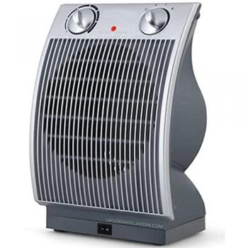 Calefactor compacto oscilante 90º Orbegozo con termostato ajustable, dos niveles de potencia (1.100 y 2.200 W) y función anticongelante