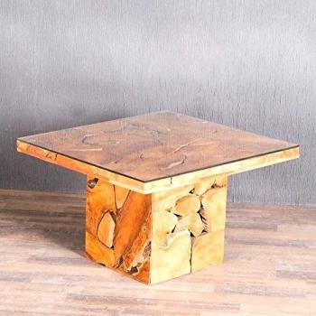 Madera maciza mesa teca mesa madera Recy celt 80 x 80 cm