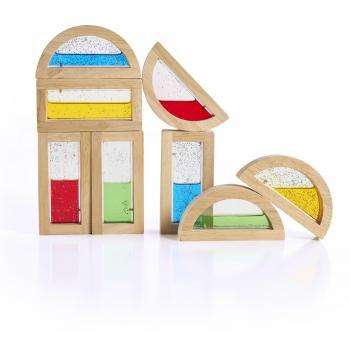 Guidecraft- Rainbow Blocks Shimmering Water, Multicolor