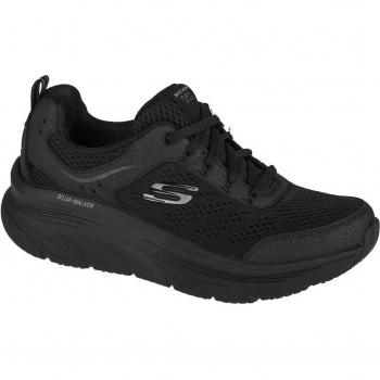 Zapatillas deportivas de Mujer Skechers D'Lux Walker-Infinite Motion, color negro, con diseño cómodo y ligero, plantilla acolchada, suela antideslizante y tecnología de amortiguación