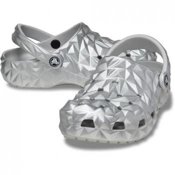 Crocs Classic Metallic Geometric Silver Clog