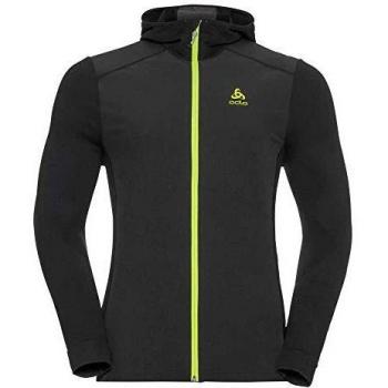 Odlo Hoody Midlayer Full Zip Synergy Sudadera, Hombre, Negro, XX-Large