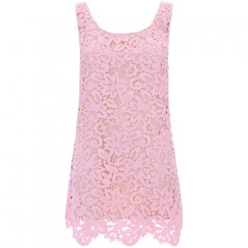 Self-Portrait Women's Floral Lace Dress in Pink, Size 8, PF24 Color 152S Color PPINK