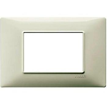 Placa Vimar Plana 3 Módulos Avorio en Tecnopolímero 14653.02