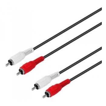 Cable de Audio Estéreo 2 RCA Macho a 2 RCA Macho de 1,5 metros TM Electron