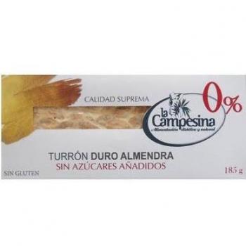 Turron Duro de Almendra Sin Gluten y Sin Azúcar Añadido La Campesina 200g
