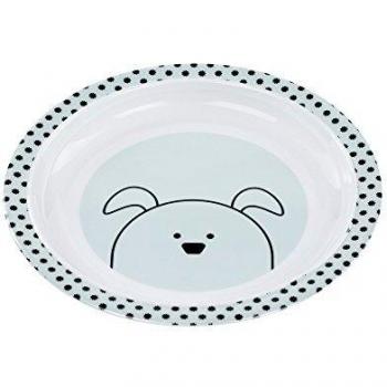 Lassig - Plato de melamina con silicona Little Chums Dog