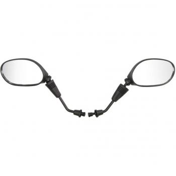 Sistema de espejos INPARTS IP000003 - Espejo retrovisor con ajuste manual, diseño aerodinámico, acabado en negro mate, compatible con vehículos de diversas marcas y modelos