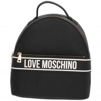 Love Moschino - Mochila Zaino Pu para Mujer en Negro con Lettering a Contraste