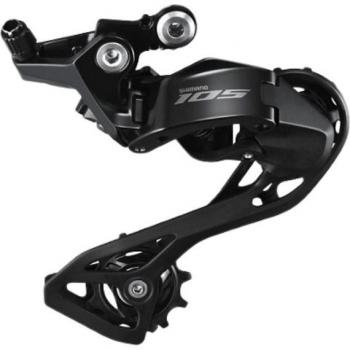 Cambio Shimano 105 RD-R7100 12 Velocidades, compatible con sistemas de transmisión de 12 velocidades, diseño optimizado para cambios precisos y rápidos, construcción ligera en aleación, ajuste fácil y preciso del límite de carrera, capacidad