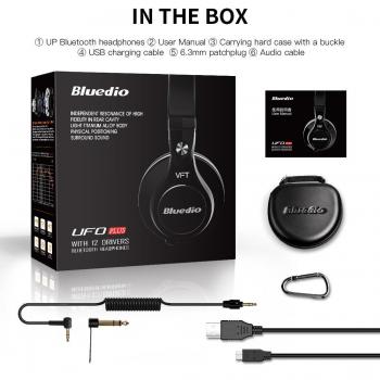 Bluedio U Plus (UFO) Pro auriculares inalámbricos bluetooth Extra Bass cascos de diadema PPS12 (Negro)