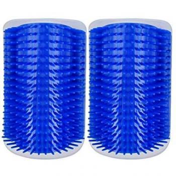 THETHO 2 PCS Masajeador para Gatos Cepillo de Masaje para Gatos Peine de Masaje de Esquina de la Pared para Gatos Eliminar Gatos Pelo Limpieza de Mascotas Juguete