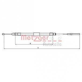Cable de freno de mano Metzger trasero izquierdo para BMW 3 E46