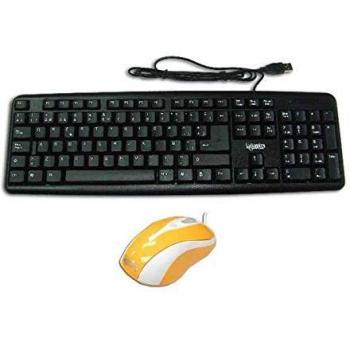 TECLADO SATYCON USB MOD.200 Y RATON USB NARANJA