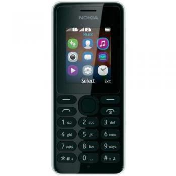 108 móvil Nokia 108 (4,6 cm (1,8 pulgadas) pantalla de QQVGA, 160 x 128 Pixeles, radio FM, cámara VGA sin flash, Single de SIM) Negro [T-Mobile Bran Ding]