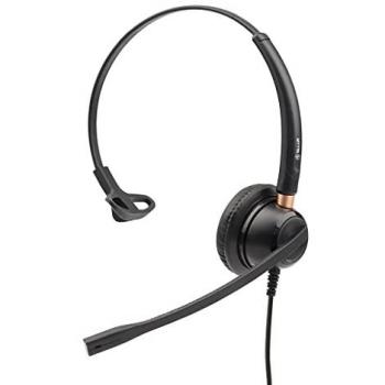 Auriculares Tellur Voice 510N con cable, monoaurales, USB, para call center, color negro