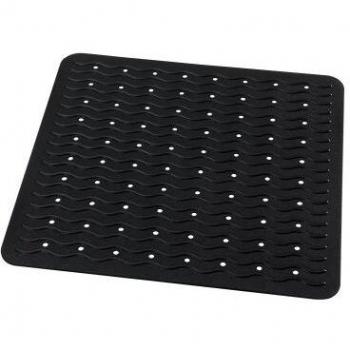 RIDDER Alfombrilla de baño antideslizante Playa 54x54 cm negra 68410