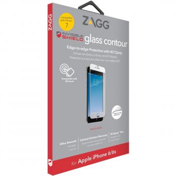 ZAGG invisibleSHIELD Contour Glass para Apple iPhone 7, blanco - apropiado para iPhone 7