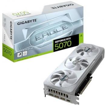 Gigabyte GeForce RTX 5070 EAGLE OC ICE SFF - Tarjeta Gráfica 12GB GDDR7, PCI-E 5.0, 192 bits, NVIDIA DLSS 4