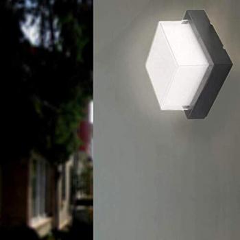Aplique de Pared LED Cubo Negro IP65 15W - Luz Cálida 2300k-3500k