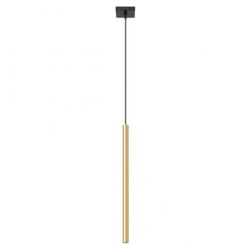 Lámpara de techo colgante moderna y delgada Sollux Pastelo, color oro pulido, con casquillo 1x G9