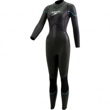 Traje de Neopreno Speedo MS-1 Multisport Mujer Manga Larga Negro Azul - XS