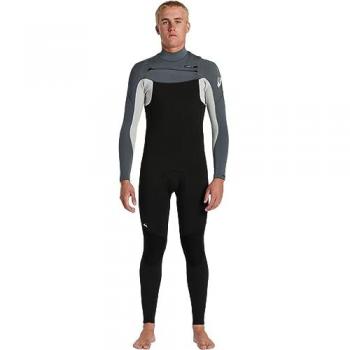 Traje de neopreno Quiksilver Everyday Sessions 4/3 mm negro con cremallera en el pecho, mangas largas, GBS, capas térmicas y cálidas