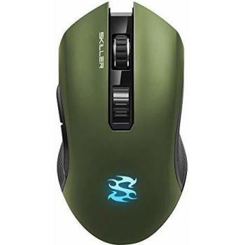 Ratón Gaming Sharkoon Skiller SGM3 Óptico Wireless USB Type-A 6000 DPI Verde Mano Derecha