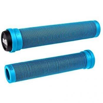 Puños Odi Longneck SLX 160mm Azul Sin Flangea, Diseño Acanalado, Mezcla Suave, Tapones Incluidos