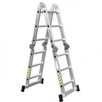 Escalera Multiusos de Aluminio 4 Tramos x 3 Peldaños, Altura Máxima 3,25 m